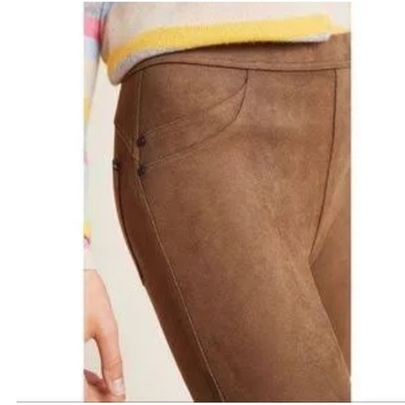 Sanctuary X Anthropologie Mona Chocolate Sueded Legging Size L - Picture 5 of 12